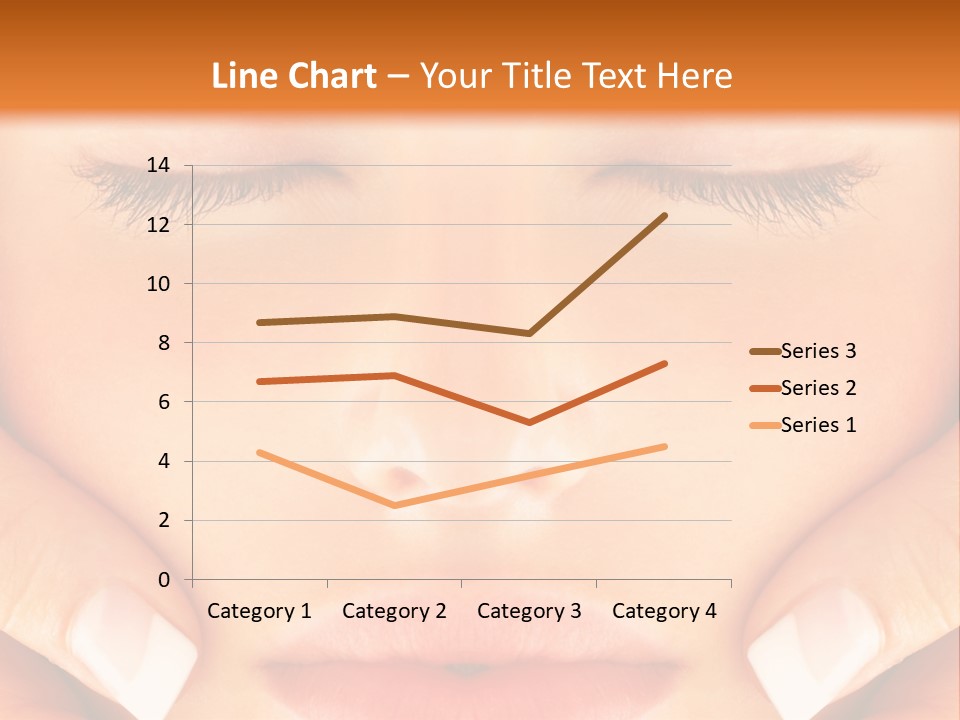 A Woman With Her Eyes Closed With Her Hands On Her Face PowerPoint Template