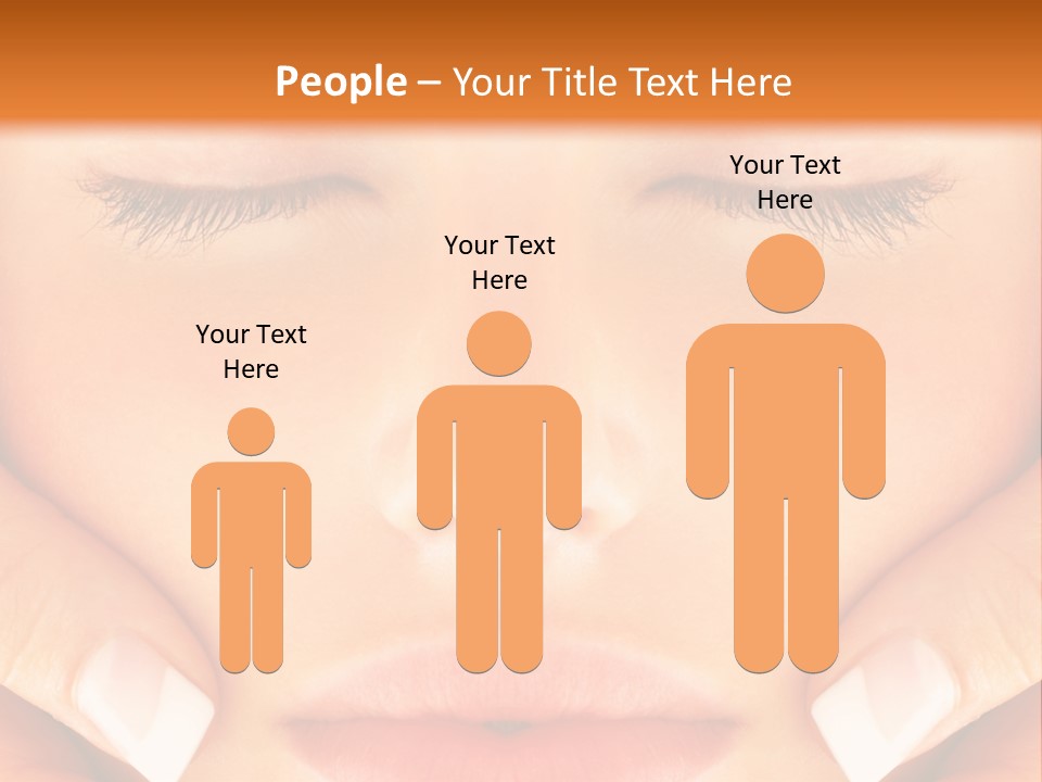 A Woman With Her Eyes Closed With Her Hands On Her Face PowerPoint Template