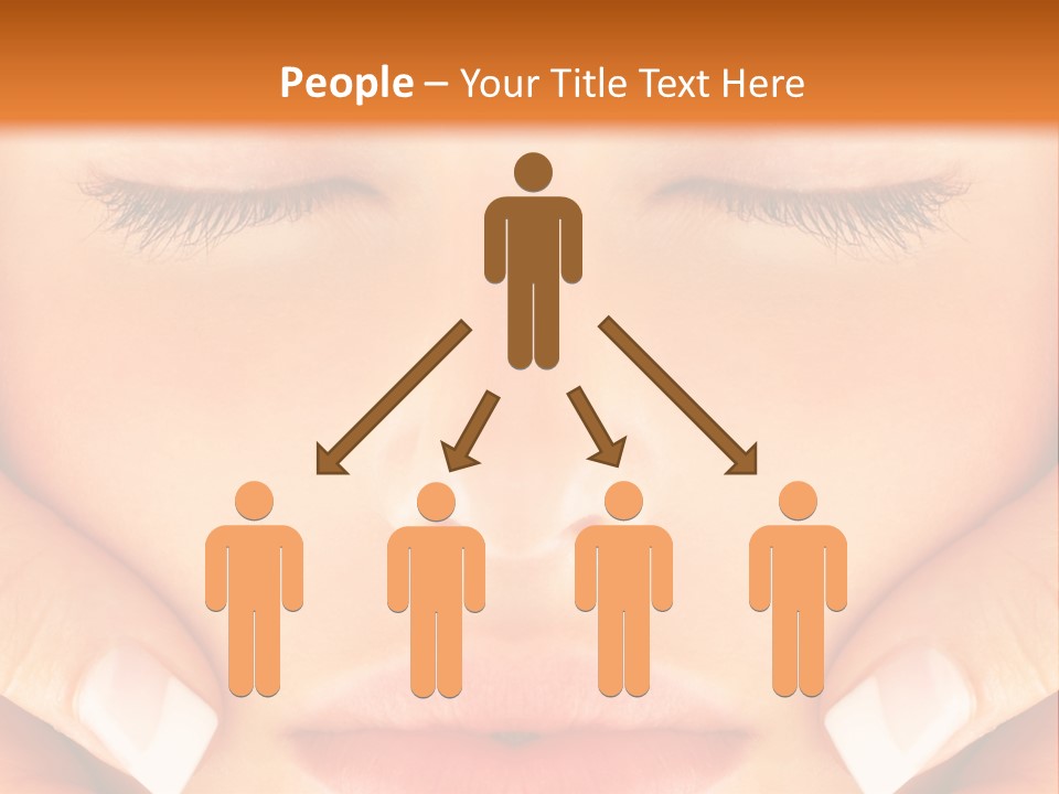 A Woman With Her Eyes Closed With Her Hands On Her Face PowerPoint Template