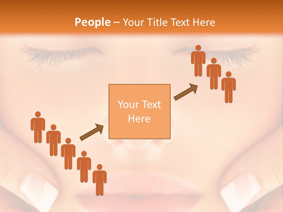 A Woman With Her Eyes Closed With Her Hands On Her Face PowerPoint Template