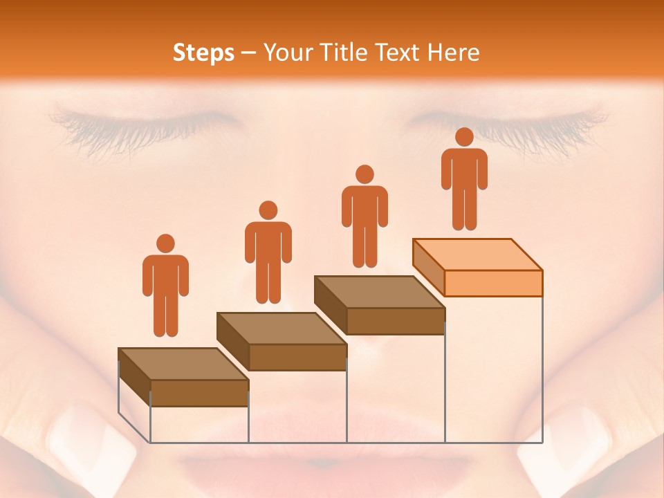 A Woman With Her Eyes Closed With Her Hands On Her Face PowerPoint Template