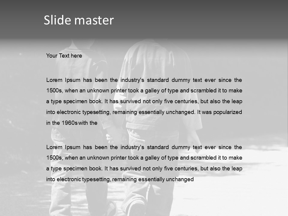 Friends Hands Boys PowerPoint Template