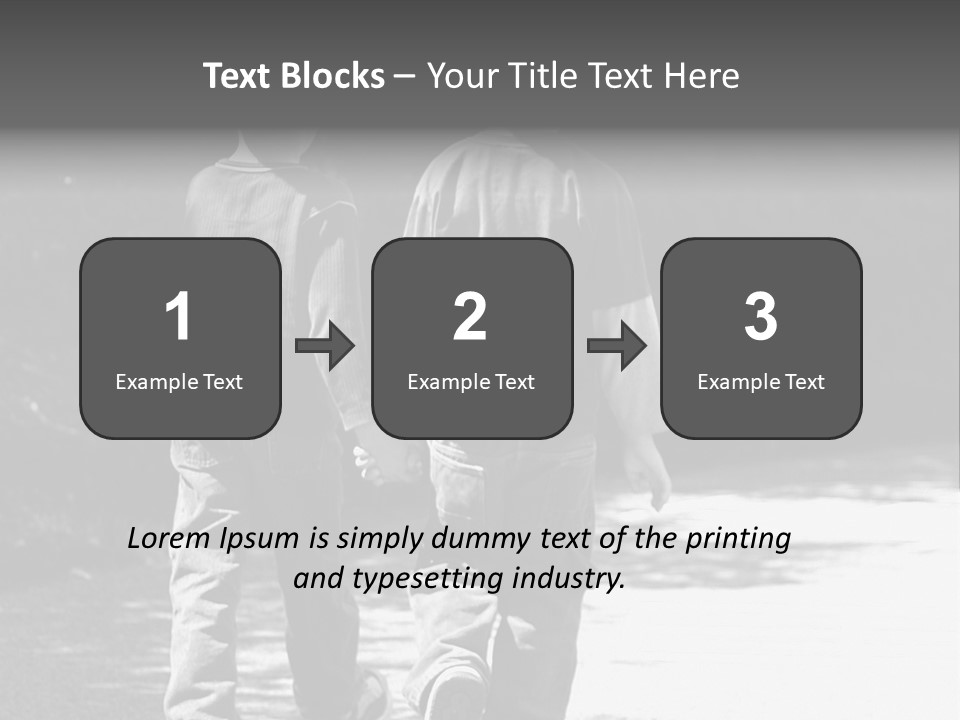 Friends Hands Boys PowerPoint Template