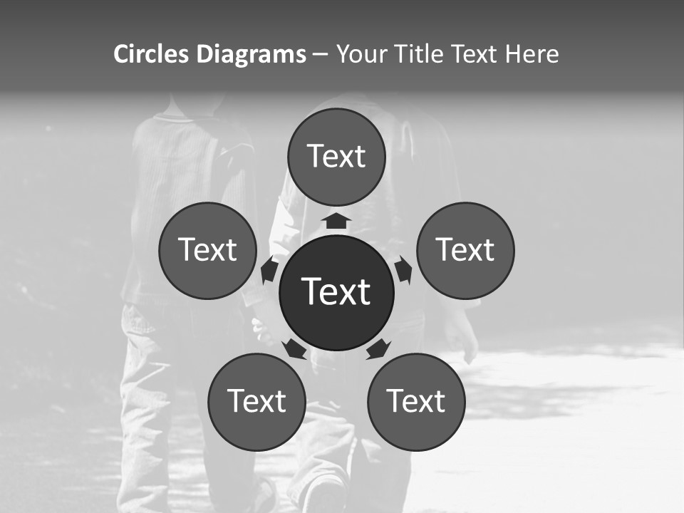 Friends Hands Boys PowerPoint Template