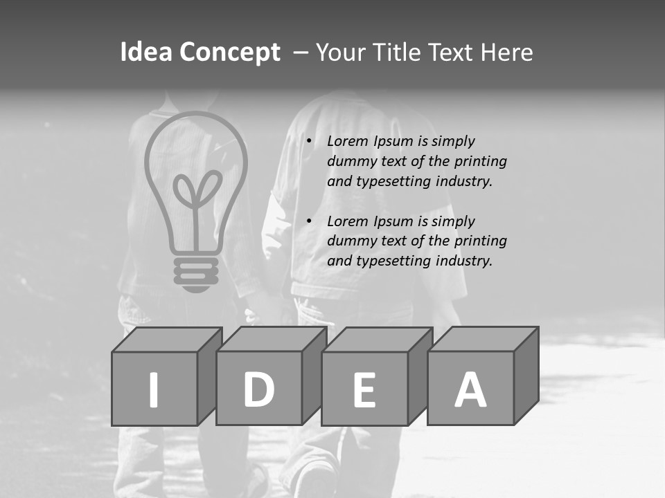 Friends Hands Boys PowerPoint Template