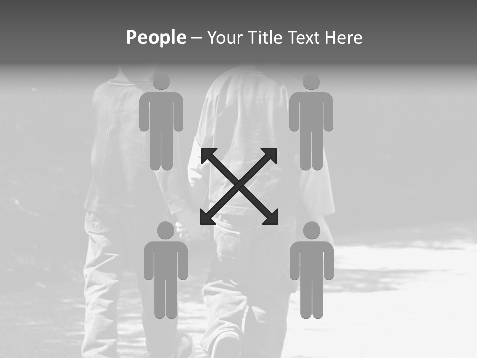 Friends Hands Boys PowerPoint Template