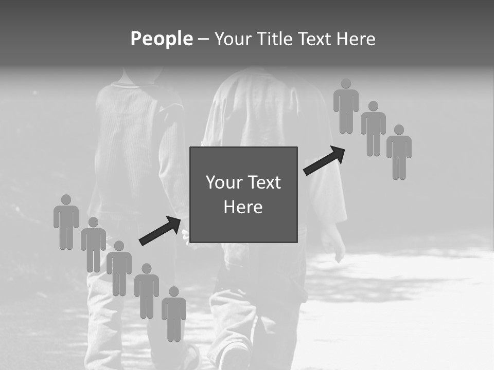 Friends Hands Boys PowerPoint Template