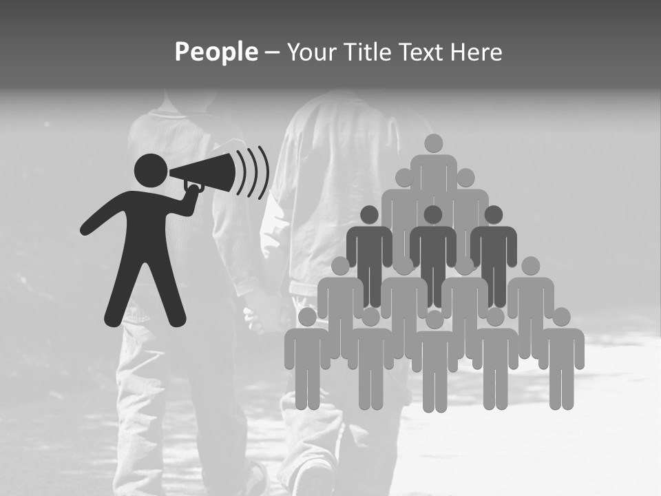 Friends Hands Boys PowerPoint Template