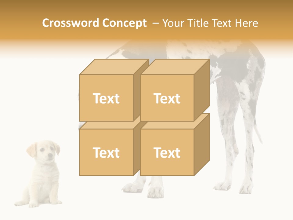 Puppy Black Cut PowerPoint Template