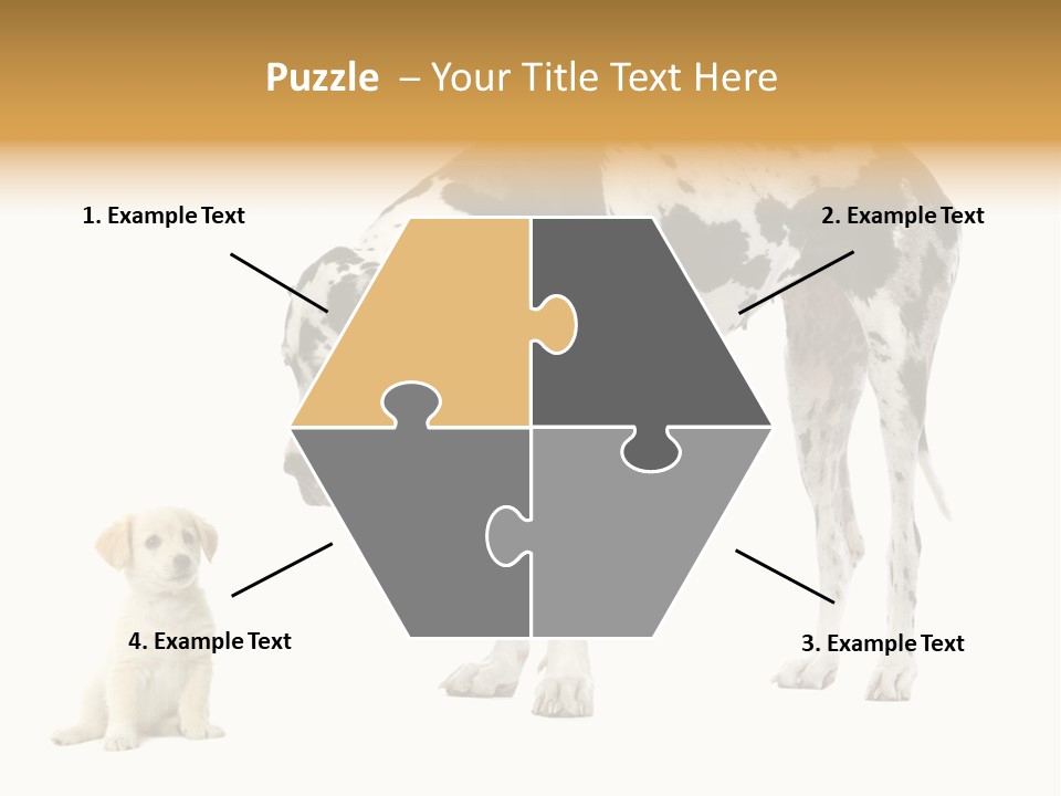 Puppy Black Cut PowerPoint Template