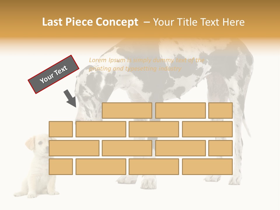 Puppy Black Cut PowerPoint Template