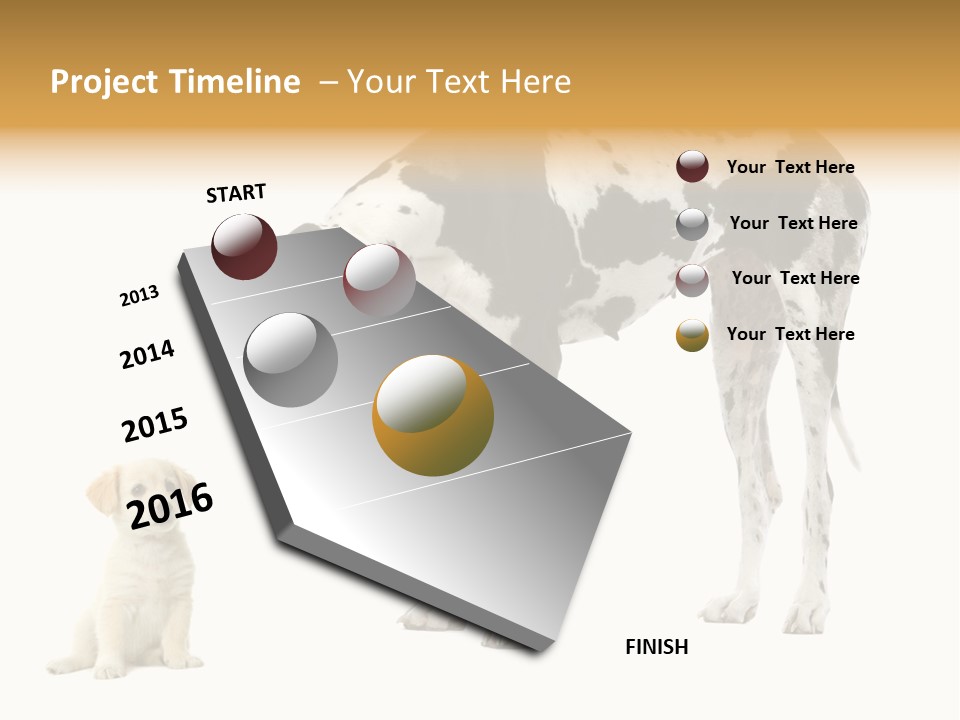 Puppy Black Cut PowerPoint Template