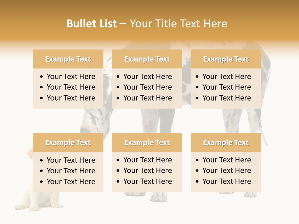 Puppy Black Cut PowerPoint Template