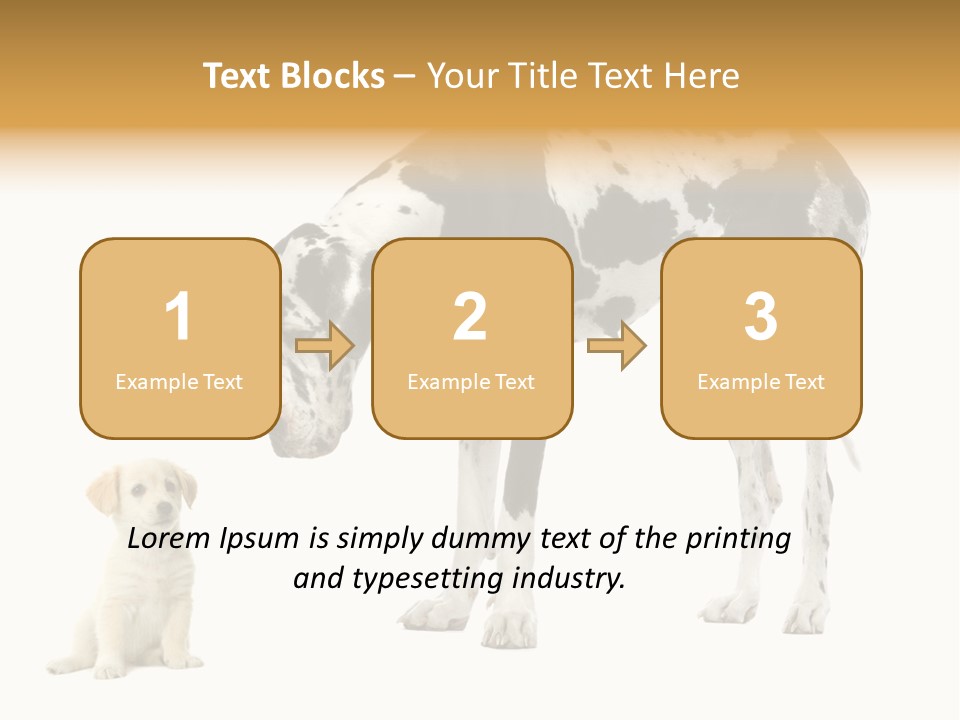 Puppy Black Cut PowerPoint Template