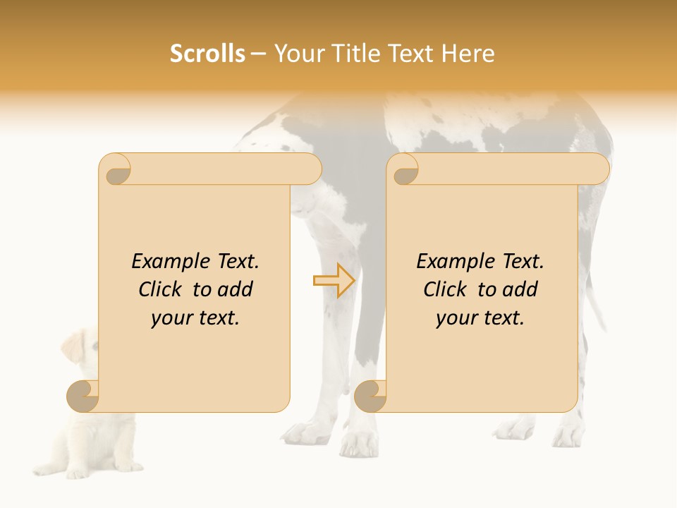 Puppy Black Cut PowerPoint Template