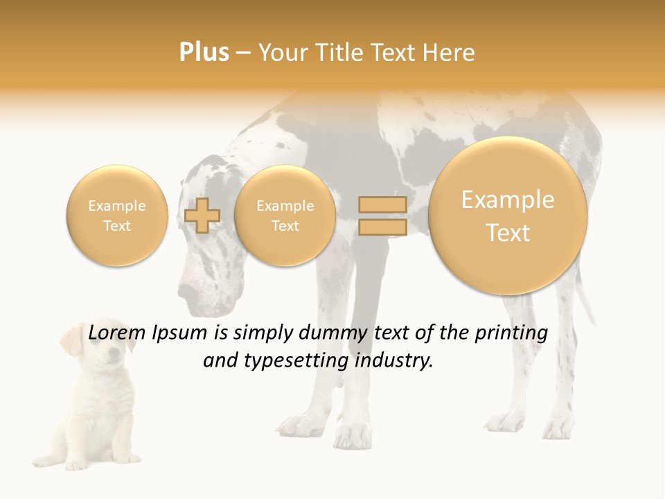 Puppy Black Cut PowerPoint Template