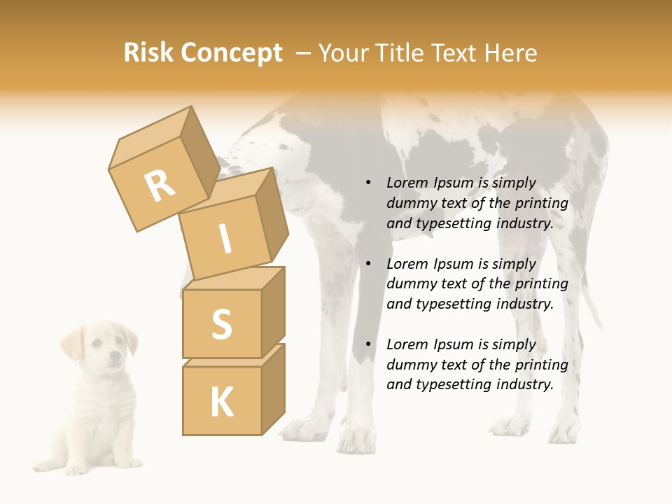 Puppy Black Cut PowerPoint Template