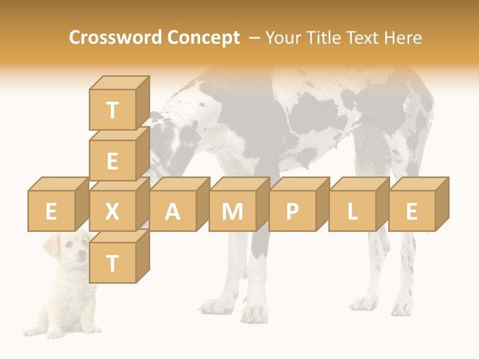 Puppy Black Cut PowerPoint Template