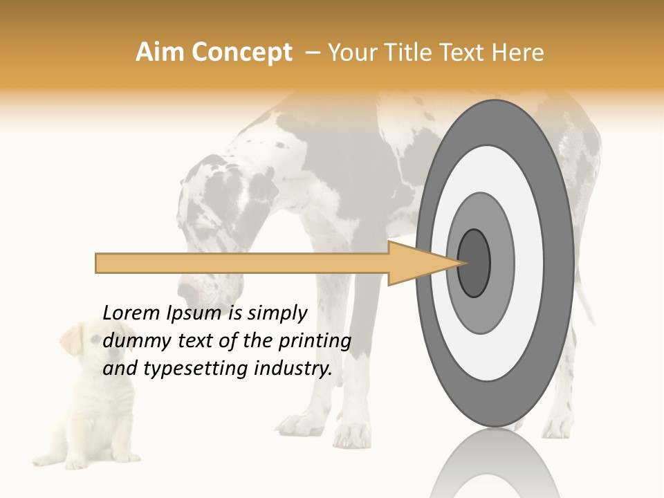 Puppy Black Cut PowerPoint Template