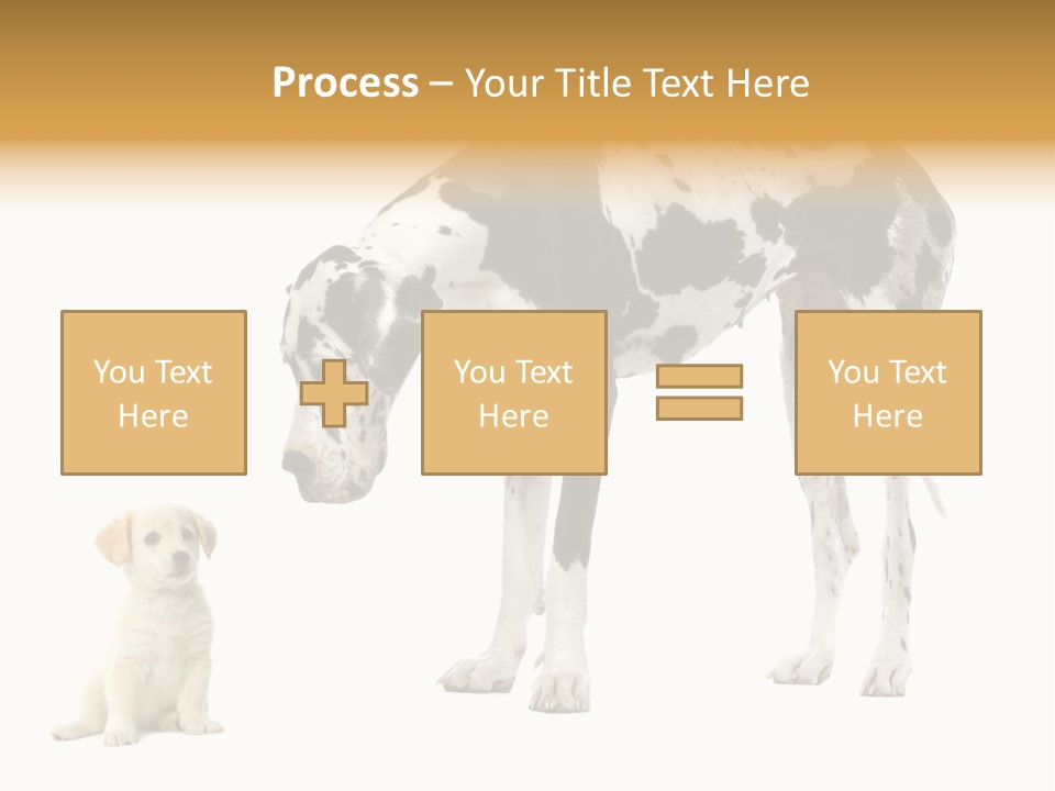 Puppy Black Cut PowerPoint Template