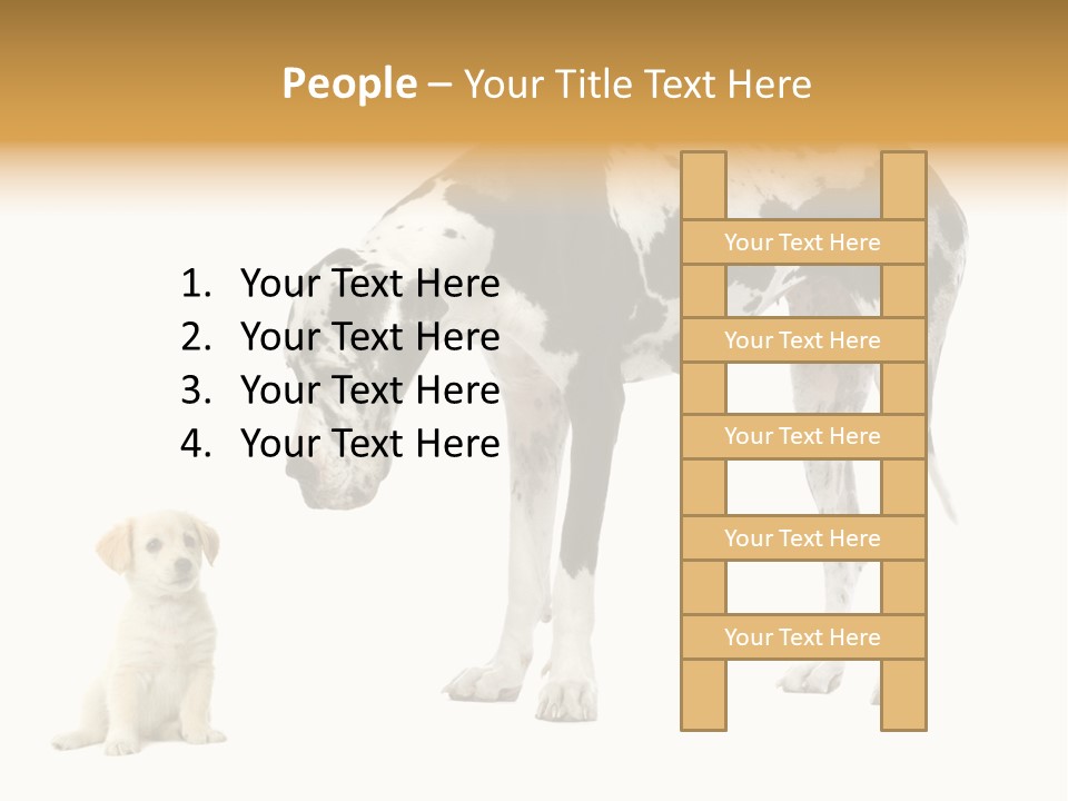 Puppy Black Cut PowerPoint Template