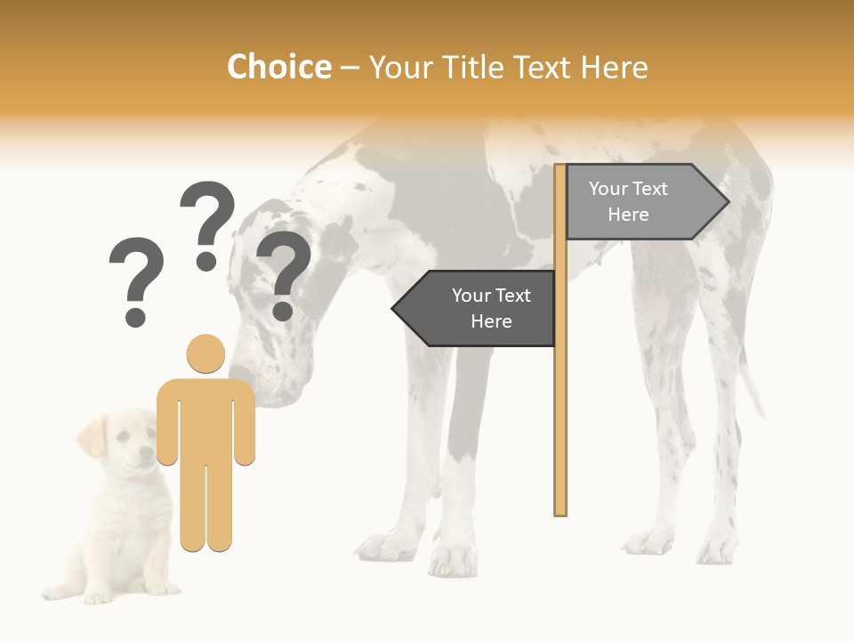 Puppy Black Cut PowerPoint Template