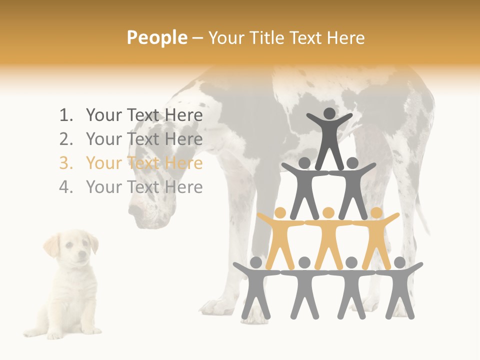 Puppy Black Cut PowerPoint Template