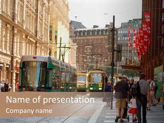 Helsinki Streetcar Finland PowerPoint Template