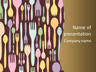 Kitchen Cutlery Pastel PowerPoint Template