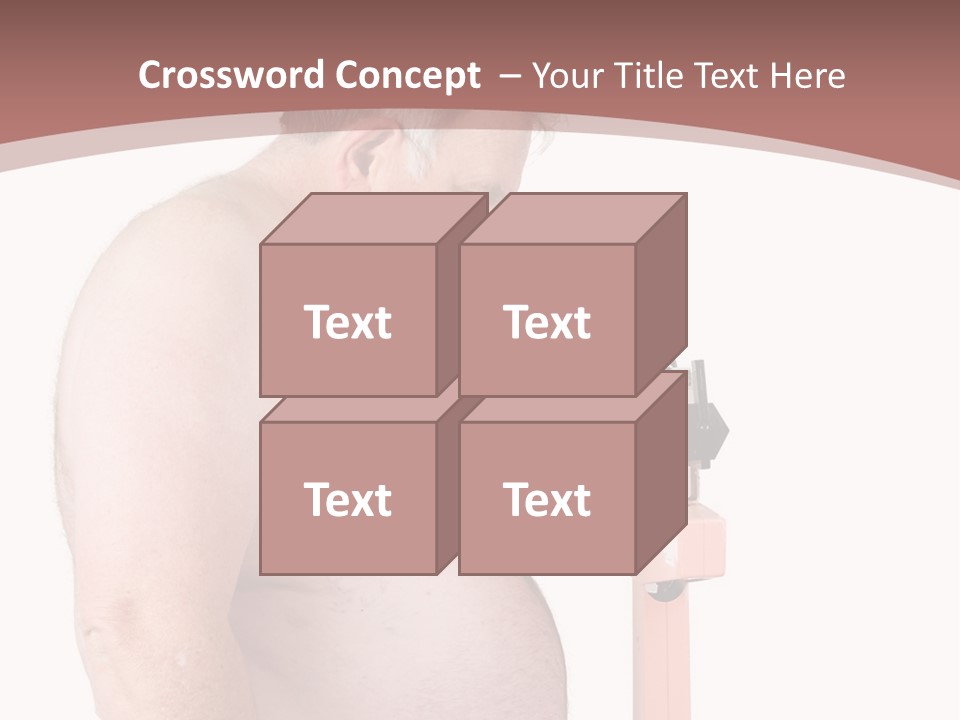 A Man With A Large Belly Standing Next To A Pink Object PowerPoint Template