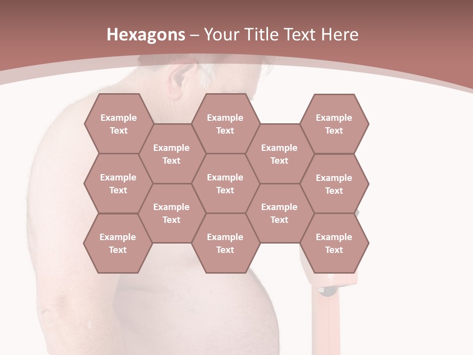 A Man With A Large Belly Standing Next To A Pink Object PowerPoint Template