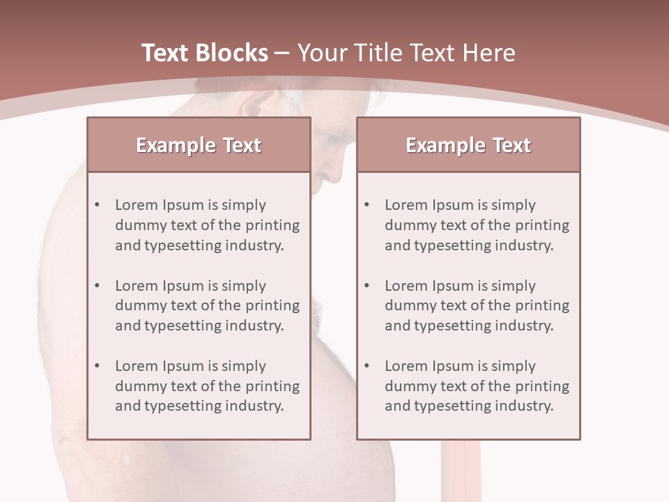 A Man With A Large Belly Standing Next To A Pink Object PowerPoint Template