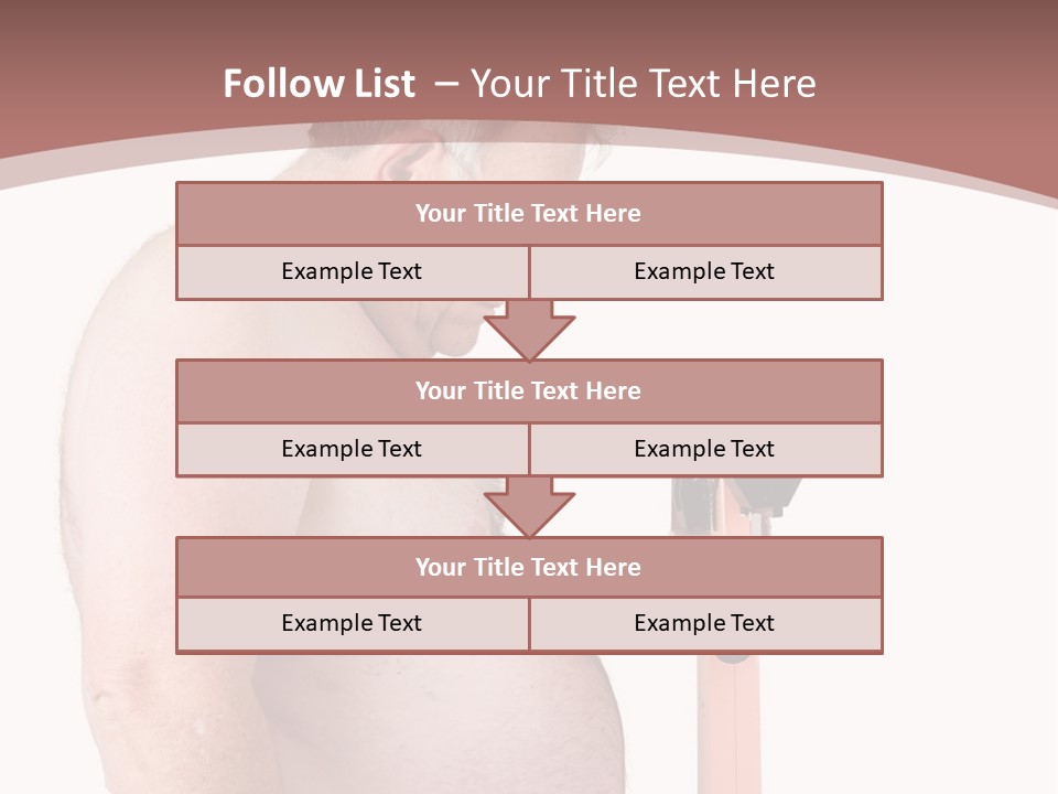 A Man With A Large Belly Standing Next To A Pink Object PowerPoint Template