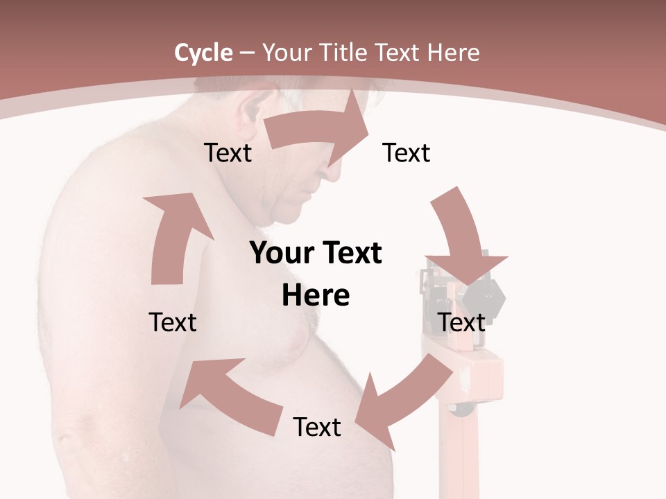 A Man With A Large Belly Standing Next To A Pink Object PowerPoint Template