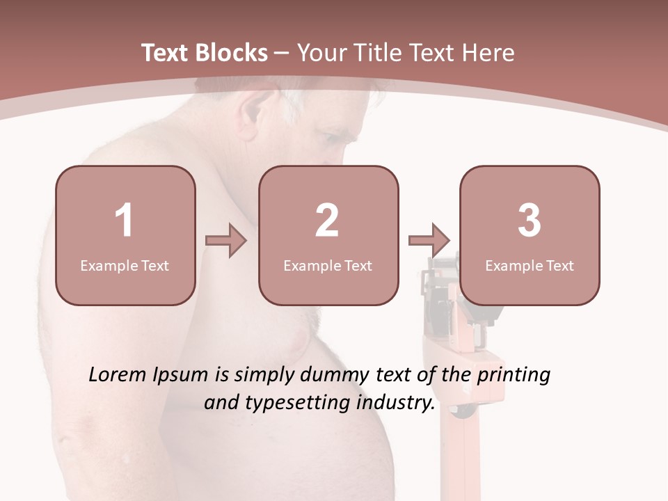 A Man With A Large Belly Standing Next To A Pink Object PowerPoint Template