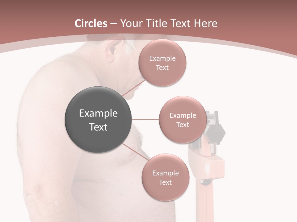 A Man With A Large Belly Standing Next To A Pink Object PowerPoint Template