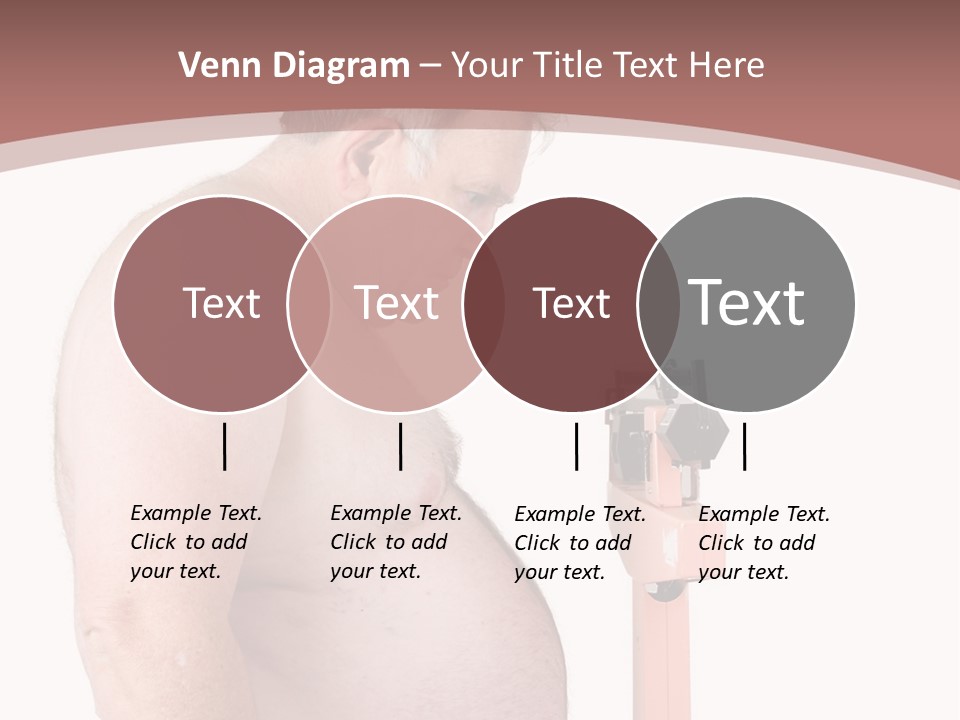 A Man With A Large Belly Standing Next To A Pink Object PowerPoint Template