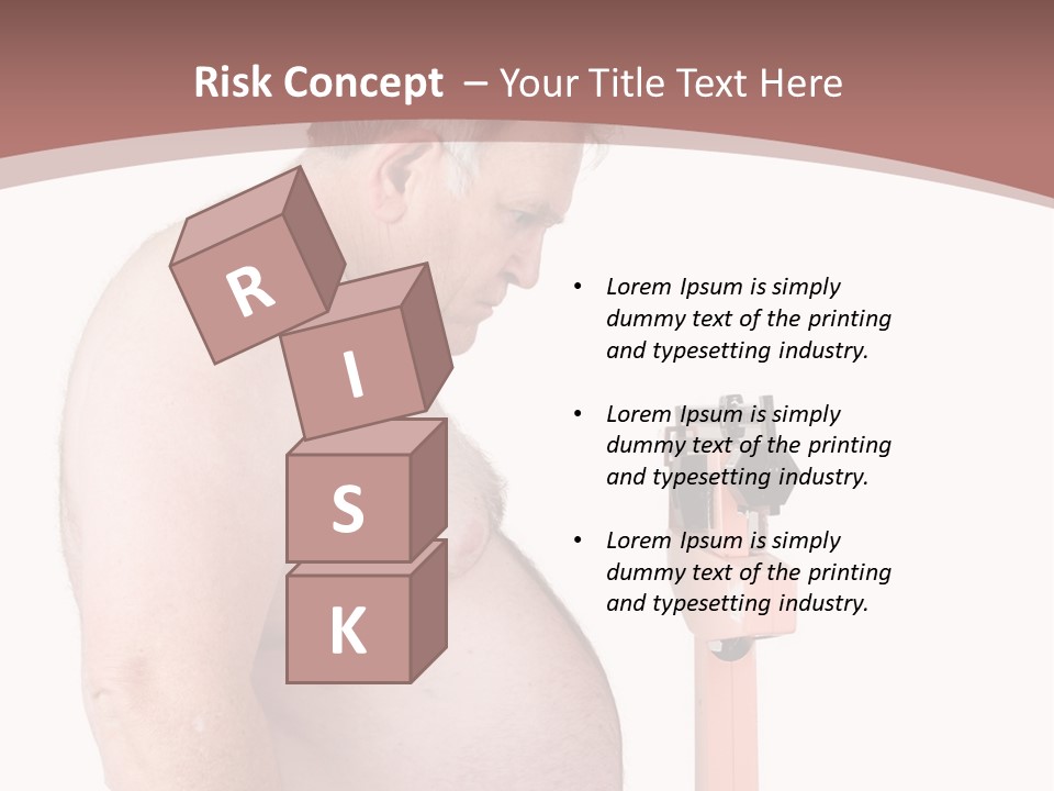 A Man With A Large Belly Standing Next To A Pink Object PowerPoint Template