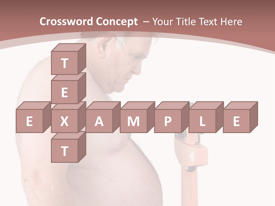 A Man With A Large Belly Standing Next To A Pink Object PowerPoint Template