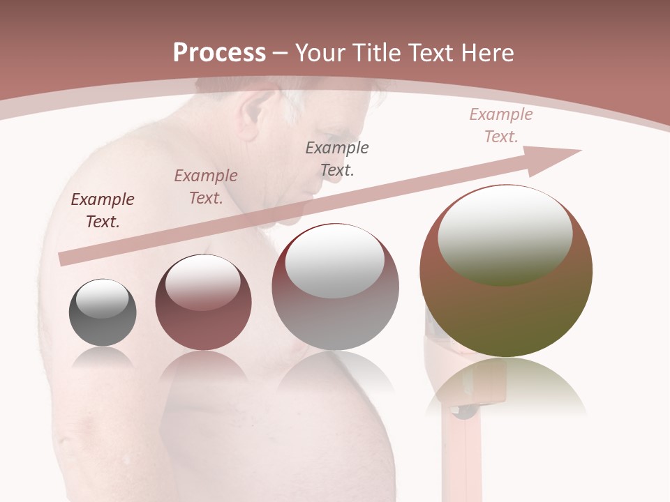 A Man With A Large Belly Standing Next To A Pink Object PowerPoint Template