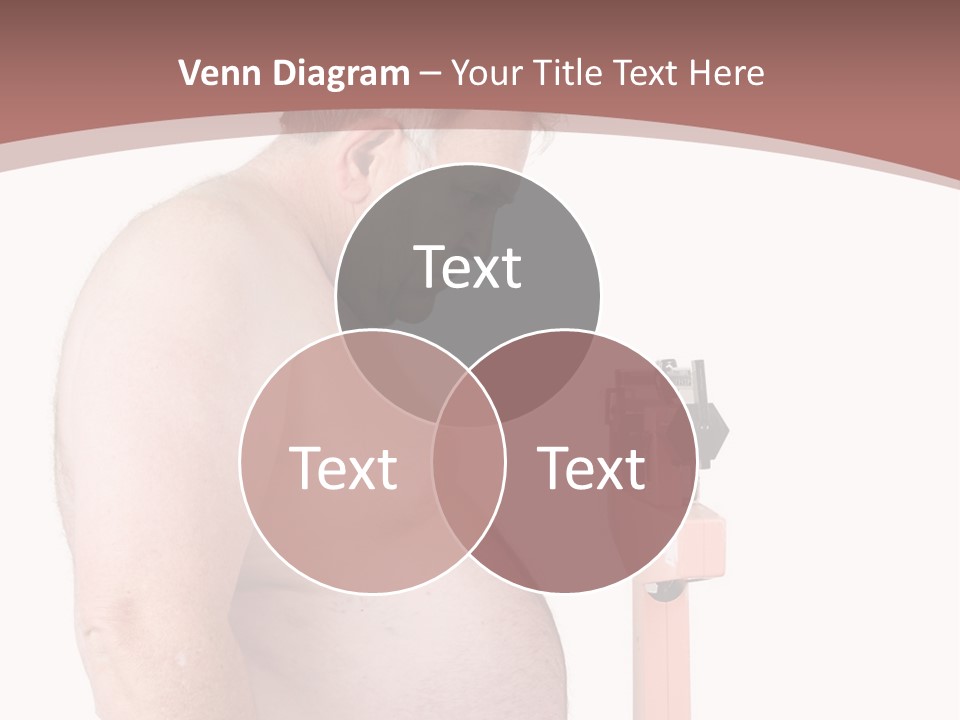 A Man With A Large Belly Standing Next To A Pink Object PowerPoint Template
