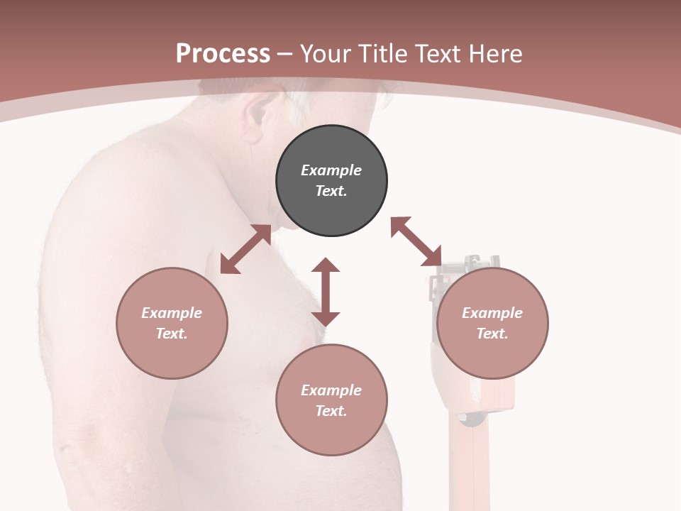 A Man With A Large Belly Standing Next To A Pink Object PowerPoint Template