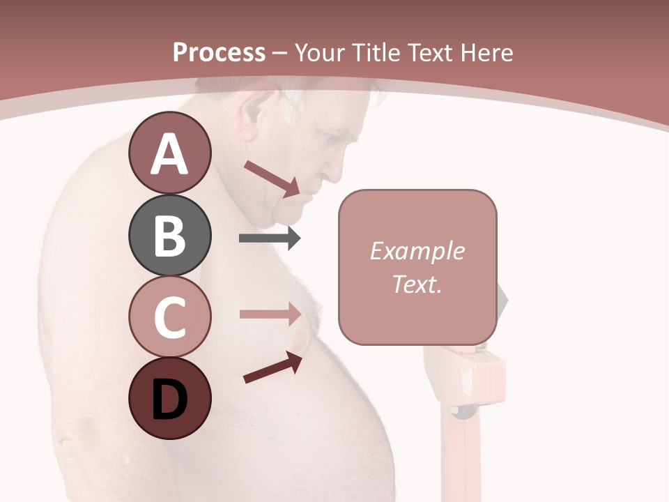 A Man With A Large Belly Standing Next To A Pink Object PowerPoint Template