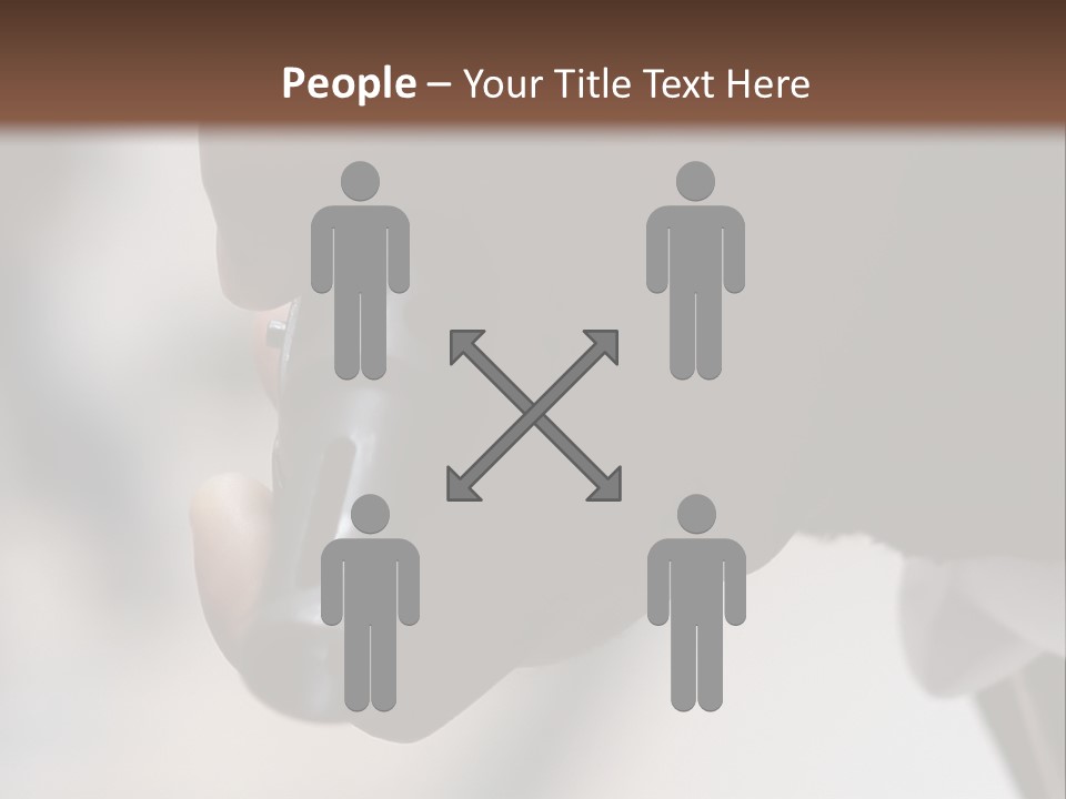 Black Police Gunman PowerPoint Template