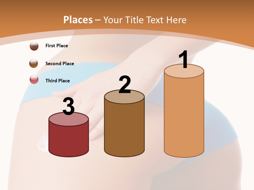 A Woman In A Blue Bikini With Her Hand On Her Hip PowerPoint Template