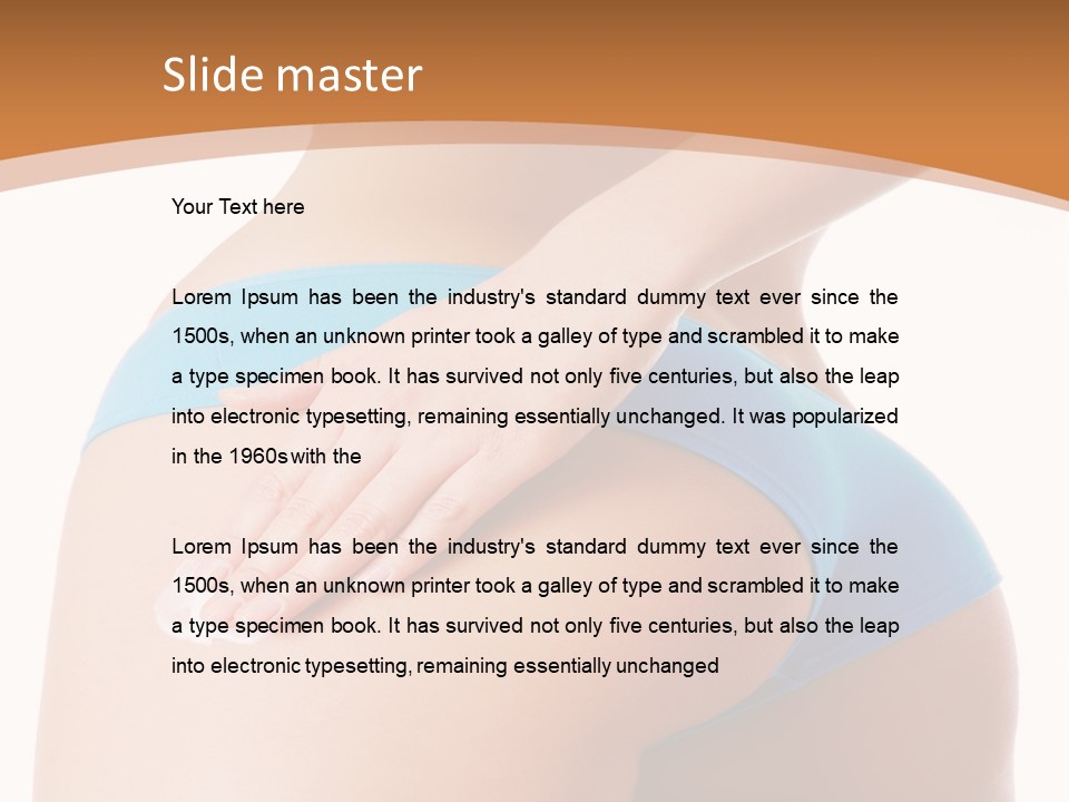 A Woman In A Blue Bikini With Her Hand On Her Hip PowerPoint Template