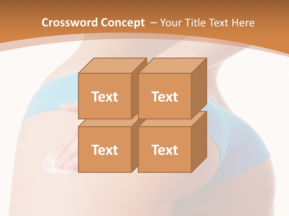 A Woman In A Blue Bikini With Her Hand On Her Hip PowerPoint Template