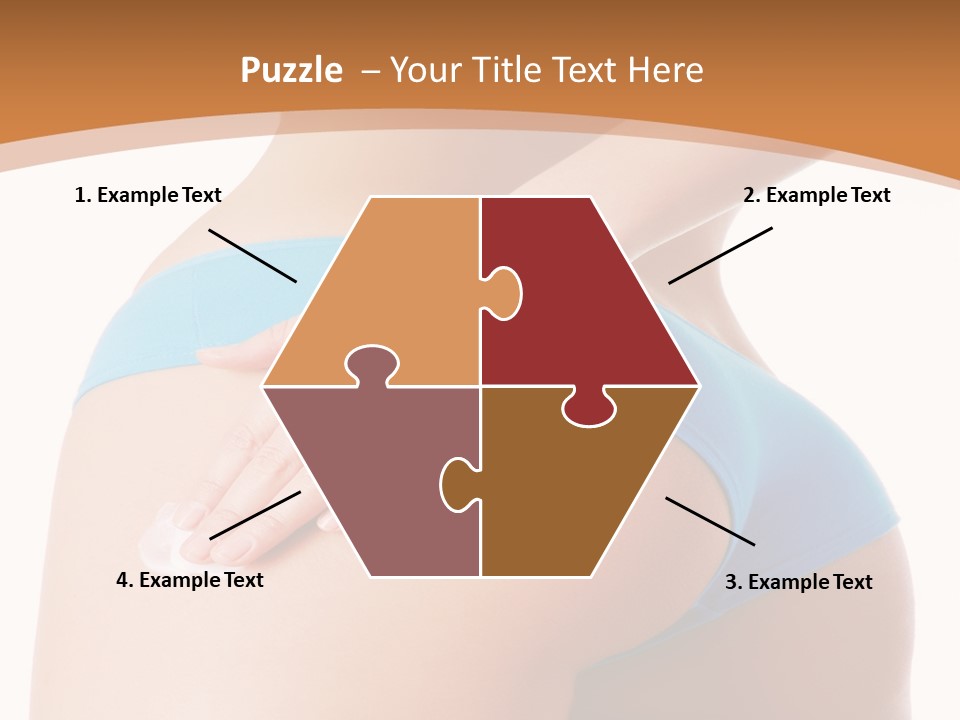 A Woman In A Blue Bikini With Her Hand On Her Hip PowerPoint Template