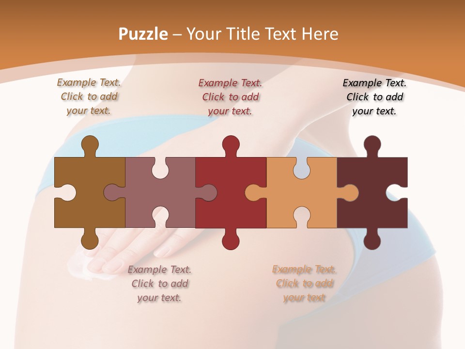 A Woman In A Blue Bikini With Her Hand On Her Hip PowerPoint Template