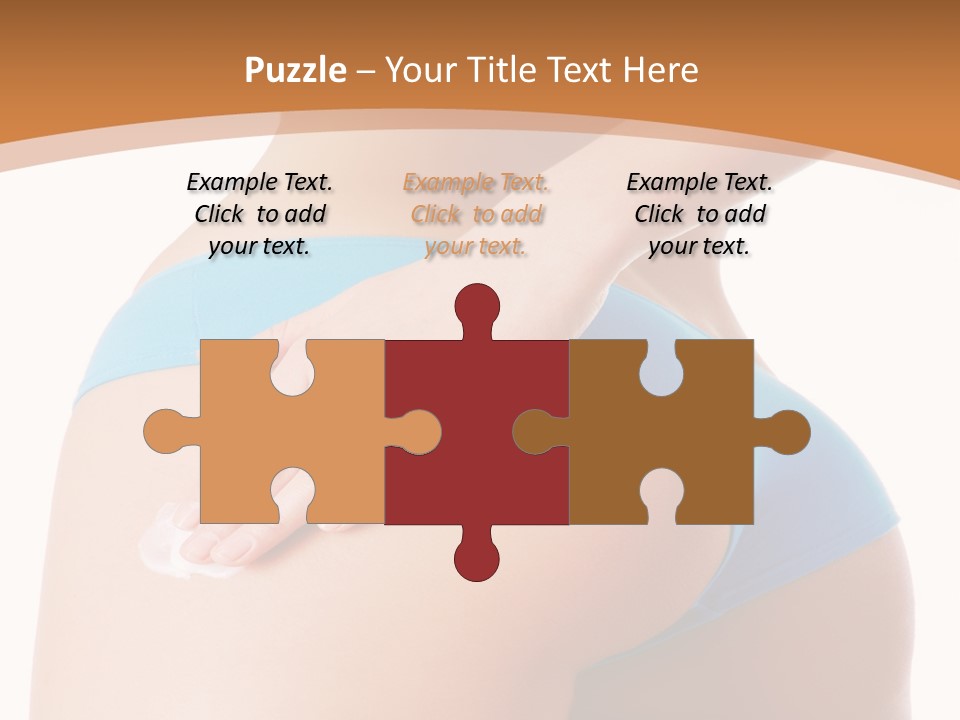 A Woman In A Blue Bikini With Her Hand On Her Hip PowerPoint Template